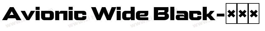 Avionic Wide Black字体转换